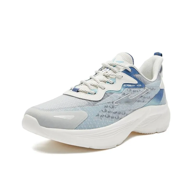 Erke Cushioned Anti-Slip Wear-Resistant Breathable Lightweight Low-Top Casual Running Shoes Men's Blue-1