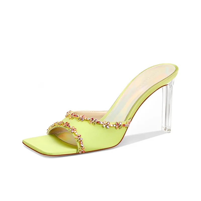 SHUDAIER Slide Slippers Women's Green-0
