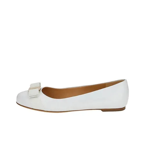FERRAGAMO Flat Shoes Women's White