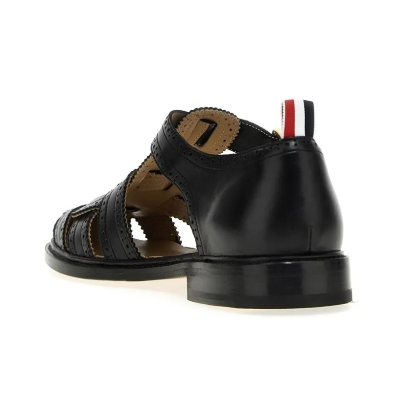 THOM BROWNE Round Toe Fisherman Sandals-3