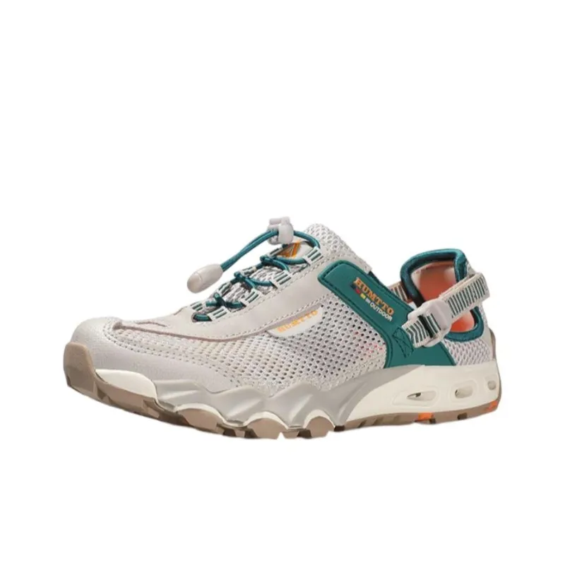 HUMTTO Shock Absorbers With Slip Resistant And Abrasion Resistant Properties Low Top Outdoor Shoes Women's Beige Green-1