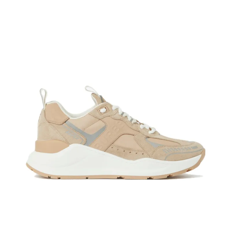 Burberry Panelled Lace-up Suede Sneakers-1