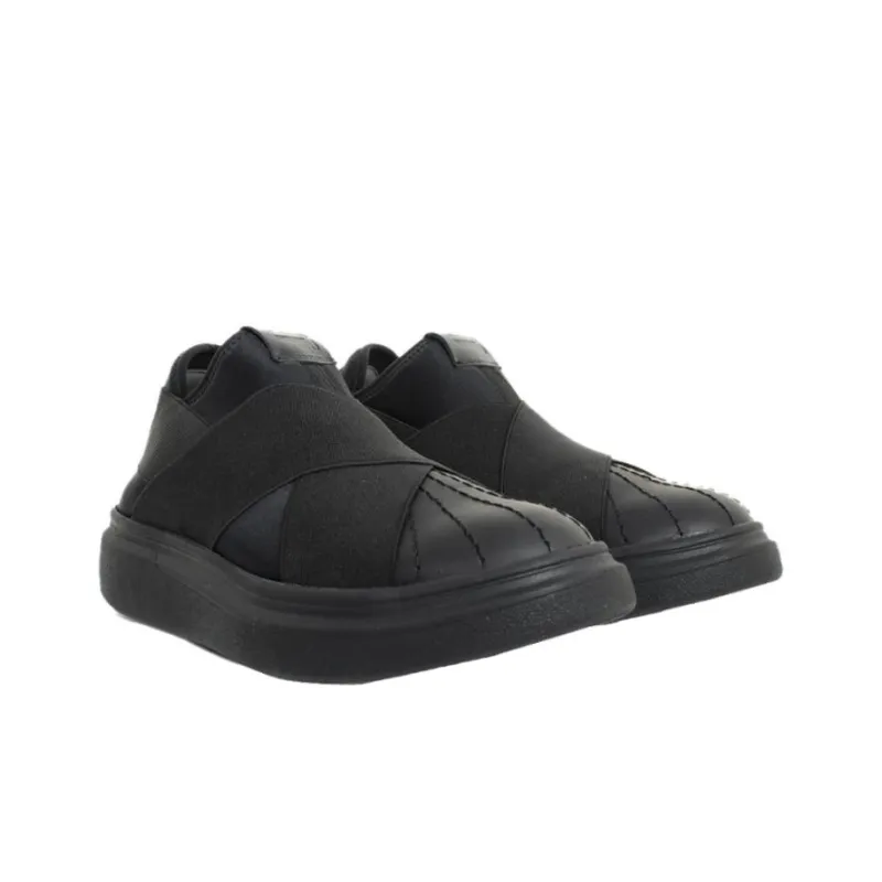 FESSURA Low-Top Skateboard Shoes Men's Black-2