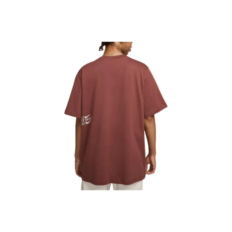 Nike Sportswear Drop Shoulder Sleeve T-Shirt Women's Tan-1