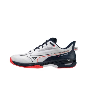 Mizuno Wave Exceed 5 Wide AC Anti Slip Wear Resistant Low Top Tennis Shoes White Red Blue