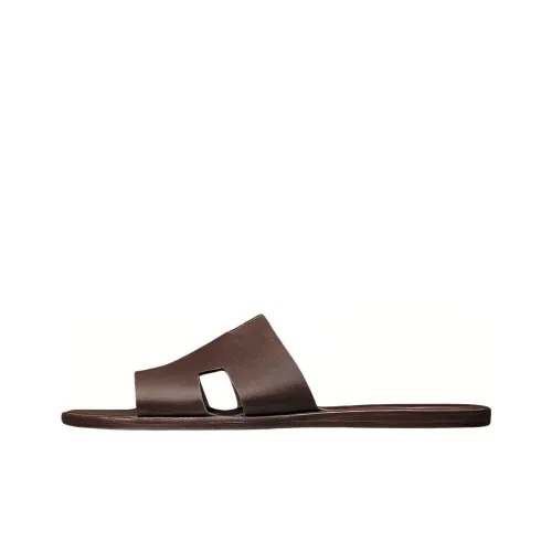 HERMES Izmir Sandal Moka Smooth Calfskin Leather