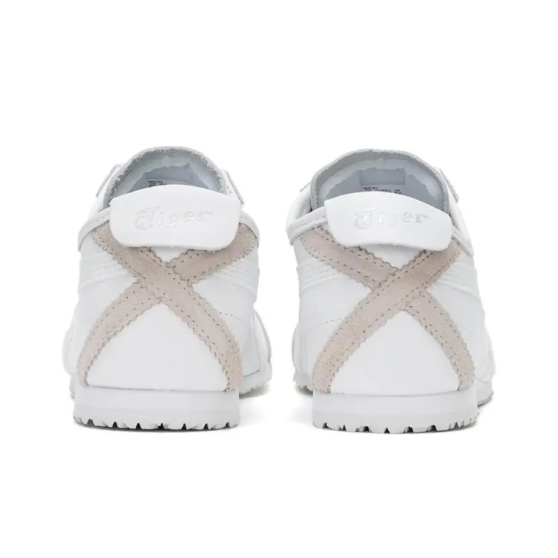 Onitsuka Tiger MEXICO 66 Anti-Slip Wear-Resistant Low-Top Casual Shoes Unisex White Brown-3