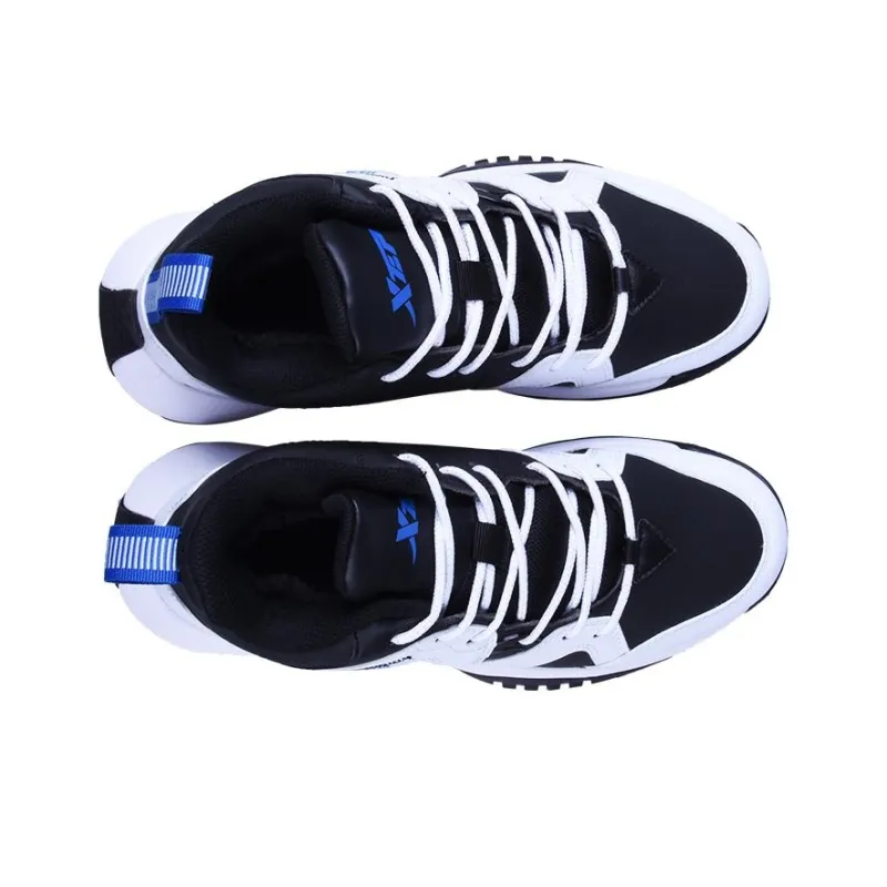 XTEP Cushioned Anti Slip And Wear Resistant Warm Low Top Running Shoes Men's White Black-2