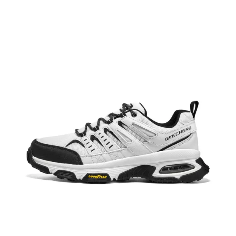Skechers Shock Absorbers With Slip Resistant And Abrasion Resistant Properties Low Top Running Shoes Men's White Black-0