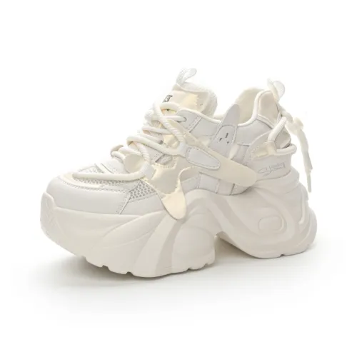 Shoe cabinet floral language Chunky Sneakers Women's Low-Top