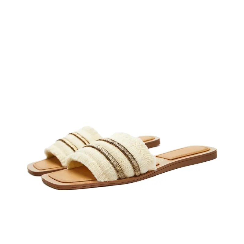 ZARA Slide Slippers Women's Brown-1