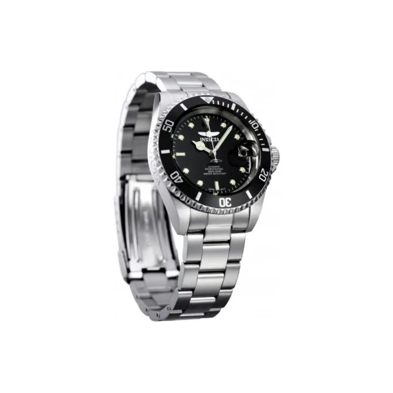 INVICTA Wrist Watch Automatic Mechanical Movement Stainless Steel Strap 40mm Black Dial Men's Watches-2