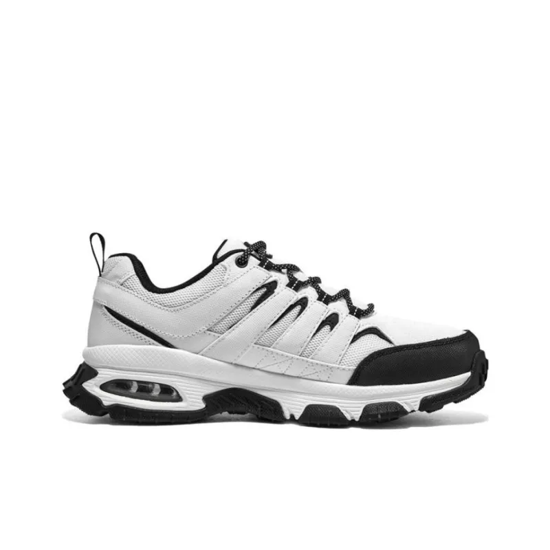 Skechers Shock Absorbers With Slip Resistant And Abrasion Resistant Properties Low Top Running Shoes Men's White Black-1