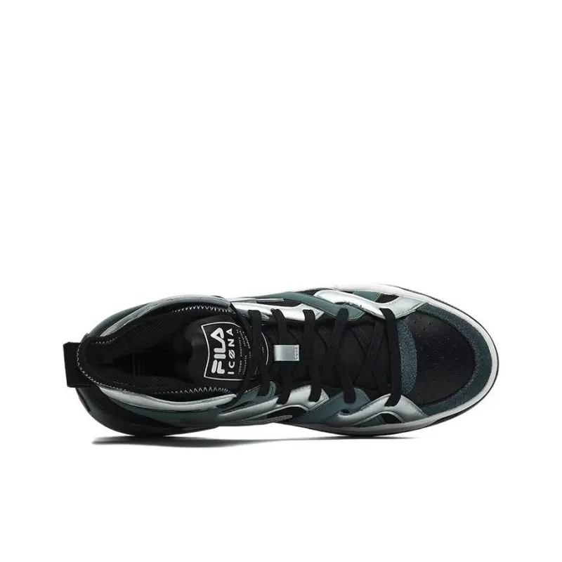 FILA Salto Wear Resistant Low Top Skateboard Shoes Men's Black-2
