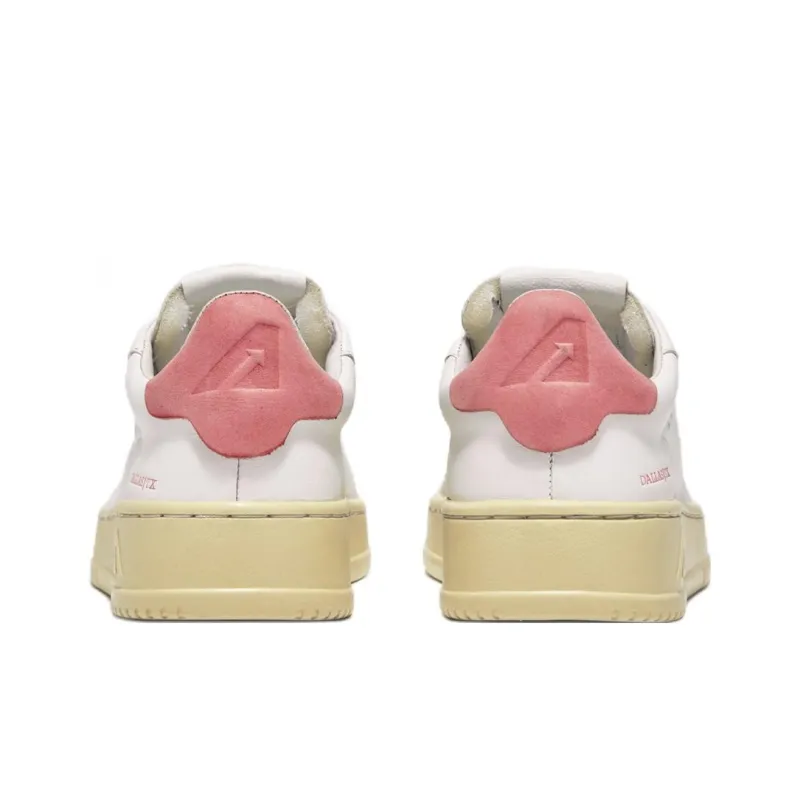 AUTRY Dallas Low Nubuck Goatskin 'White Pink' Women's-3