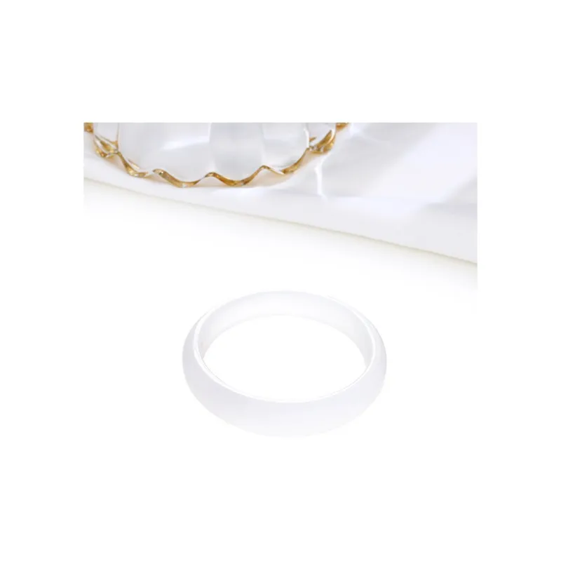 Welcome To The Treasure Chalcedony Versatile Elegant Jade Oval Bangle Unisex-6