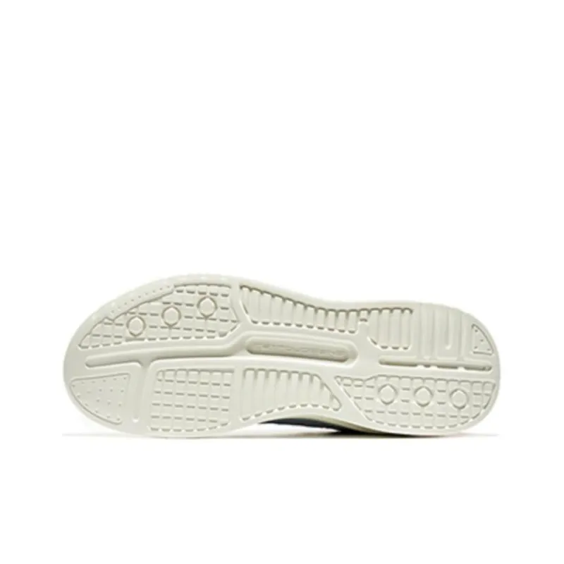 Erke Jie Ao Anti Slip Wear Resistant Low Top Sports Casual Shoes Men's White Black Blue-4