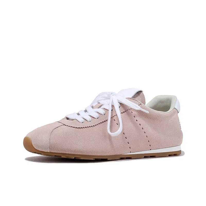 BELLALILY Low-Top Casual Shoes 1cm Women's Green Apricot Light Blue Dusty Pink-18