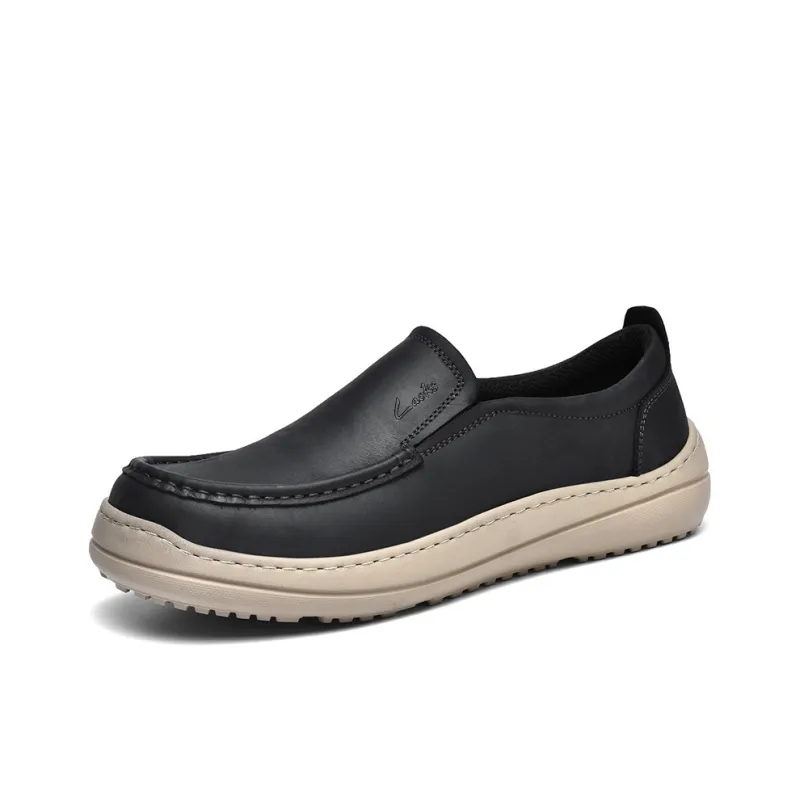 Laoks Casual Shoes Men Low Top Black/Brown-5