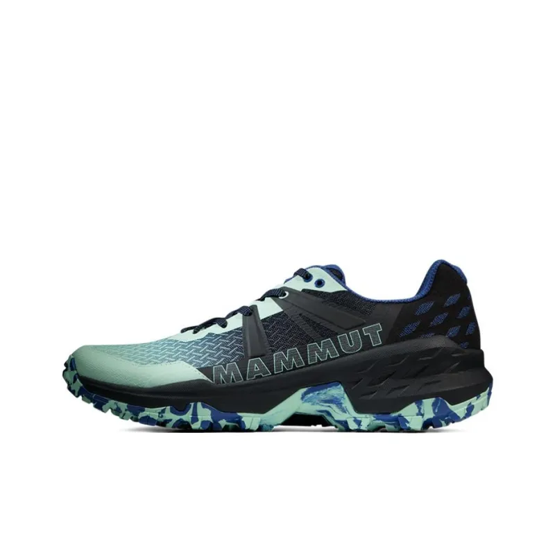 MAMMUT Sertig Anti Slip Wear Resistant Low Top Hiking Shoes Men's Black Green-0