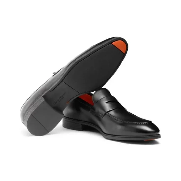 Santoni Loafers Men Black-3
