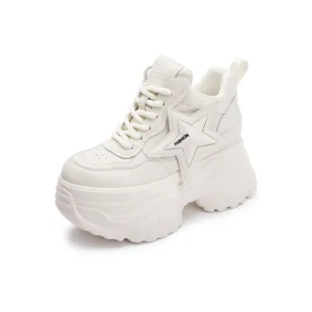 Shangjinni Wear-Resistant Lightweight Height Increasing Low-Top Chunky Sneakers Women's