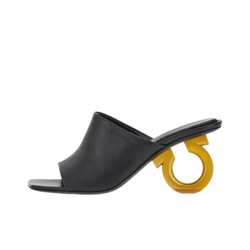 FERRAGAMO Sculpted-logo-heel Mules-0