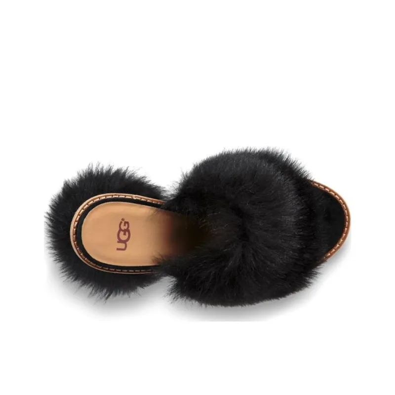 UGG Rubber Sole Slide Slippers Women's Black-4