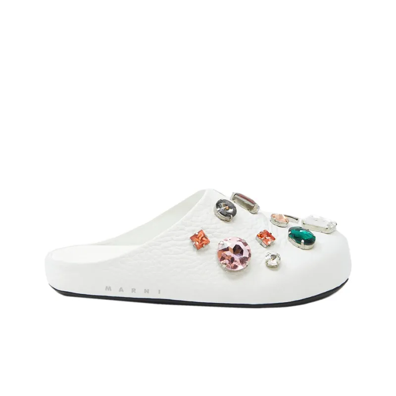 MARNI Closed Toe Slippers Women's White-1