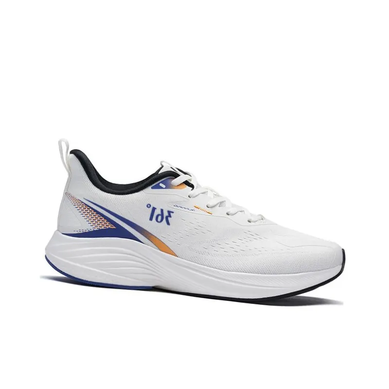 361° Cushioning, Slip Resistant, And Abrasion Resistant Low Top Running Shoes Men's White Blue-1