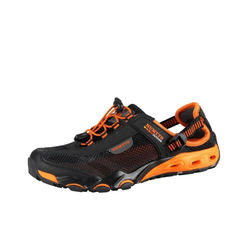 HUMTTO Slip Resistant, Abrasion Resistant, Cushioning, Quick Dry Low Top Outdoor Shoes Black-1