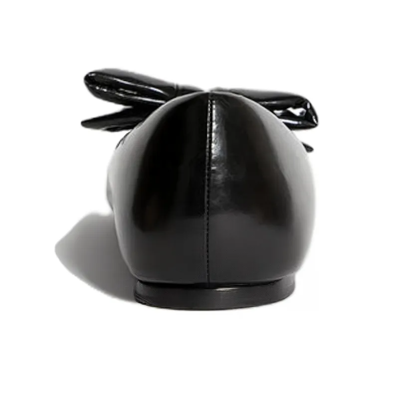 LOEWE Puffy Ballerinas Flats Black Lambskin-4