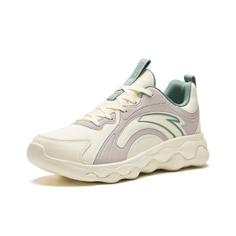 Anta Slip Resistant Low Top Running Shoes Men's Ivory-1