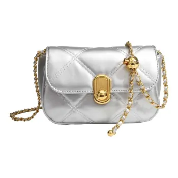 NX DOUGHNUT PU Shoulder Bag Women's Silver