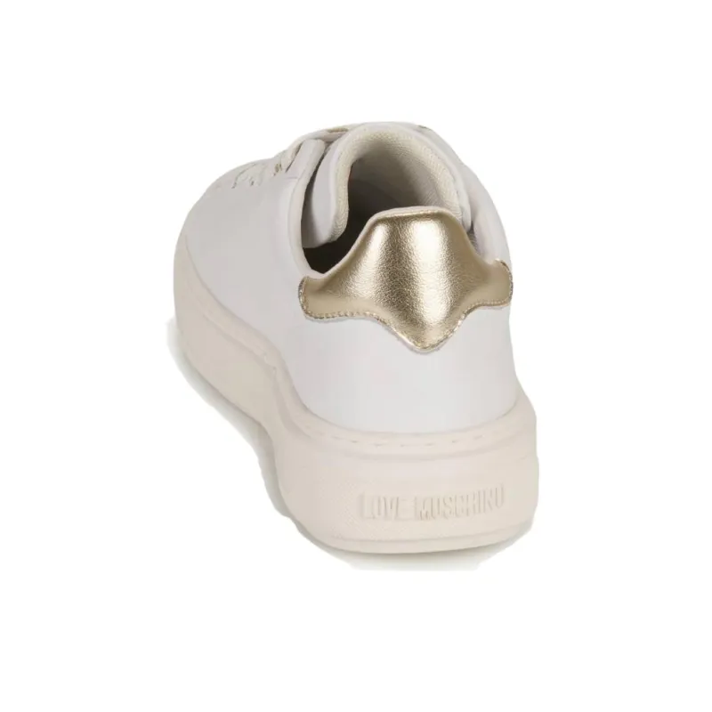 LOVE MOSCHINO Low Top Skateboard Shoes Women's White-4