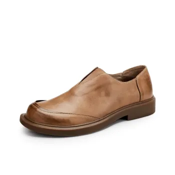 Voguhomme Men's Casual Shoes Men Low Top Brown/Black