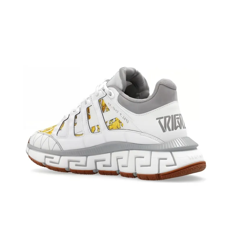 VERSACE Trigreca Abrasion Resistant Low Top Casual Shoes Women's White-3