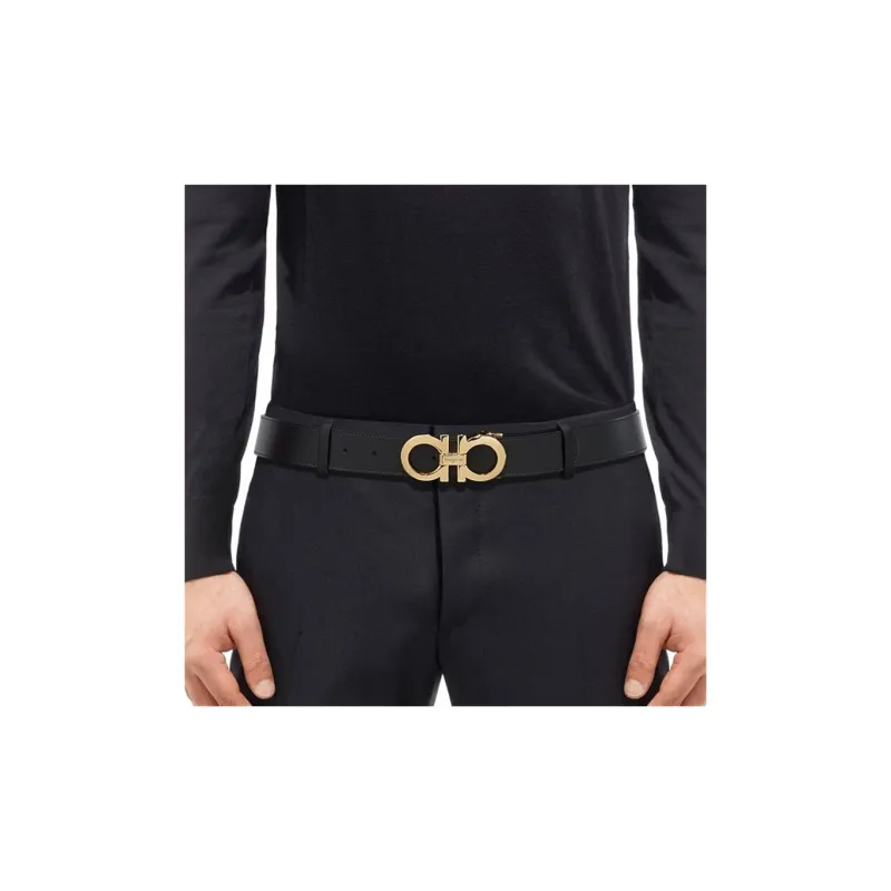 Ferragamo Reversible And Adjustable Gancini Belt-6
