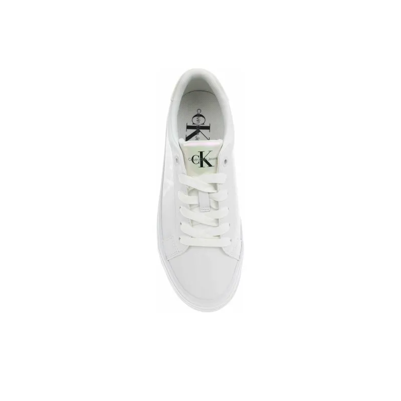 CKJ CALVIN KLEIN JEANS Low Top Skateboard Shoes Women's White-2