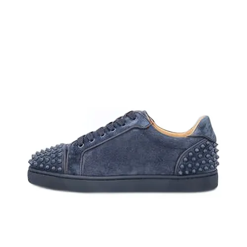 Christian Louboutin Skateboard Shoes Men Low-Top Light Blue