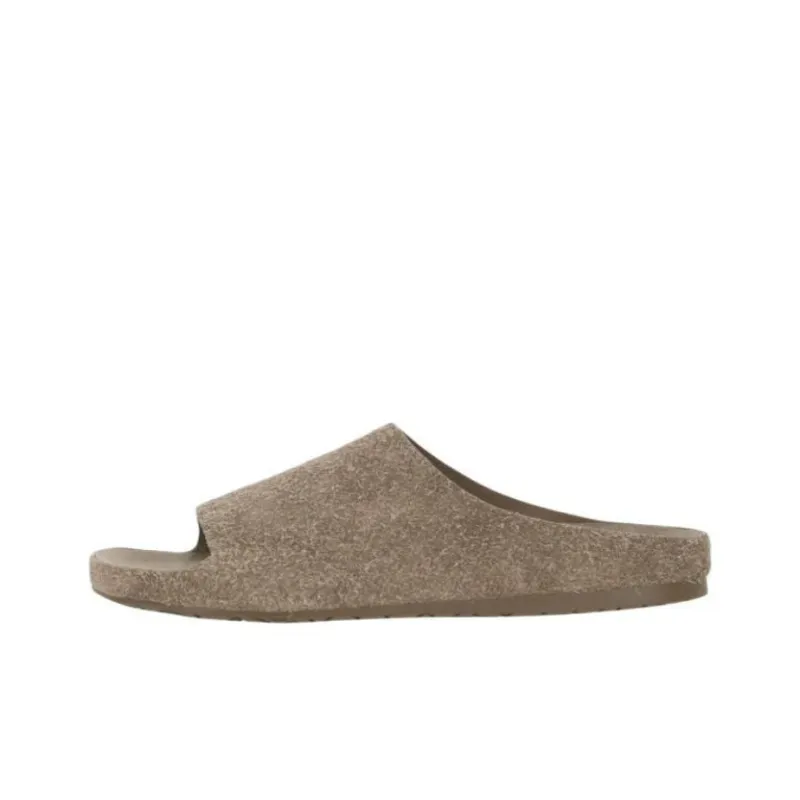 LOEWE Lago Brushed Suede Slides-0