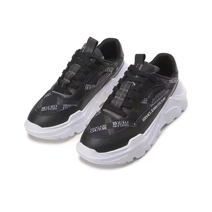 VERSACE JEANS Couture Versace Low Top Sports Casual Shoes Men's Black-3