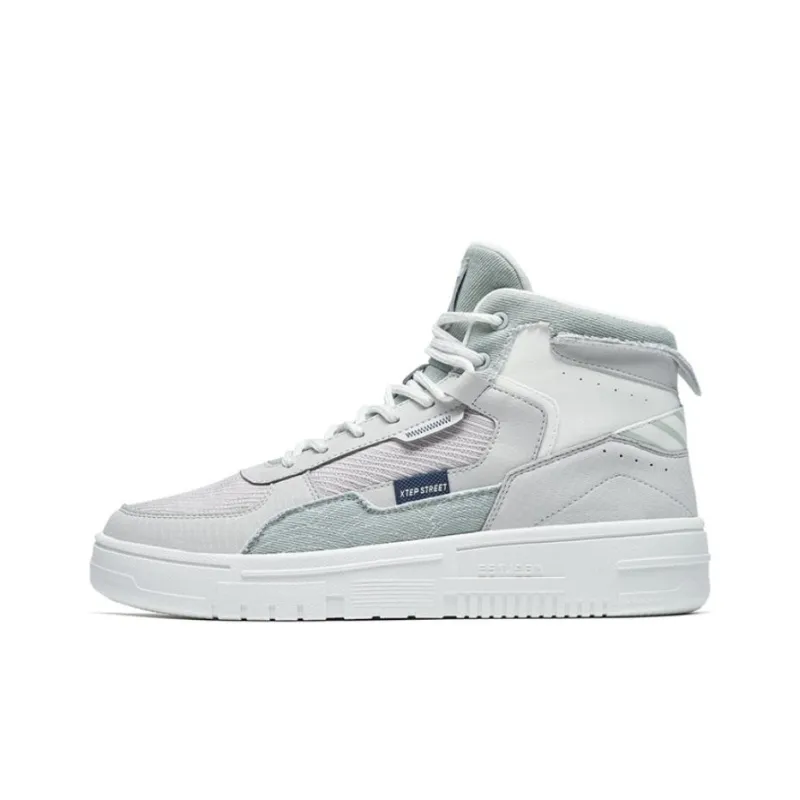 XTEP Off White Skateboard Shoes Men's Truo Gray-0