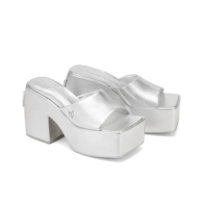 Naked Wolfe Fancy Other Slip-Resistant Slide Slippers Women's Silver-1
