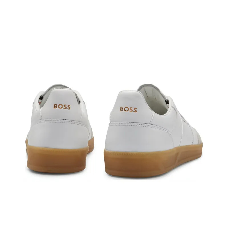 BOSS Embossed-logo Leather Sneakers-3