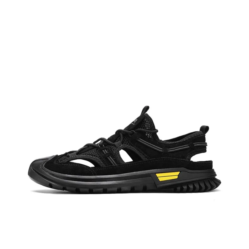 Jeep Breathable And Wear resistant River Trekking Shoes Men's Black-0