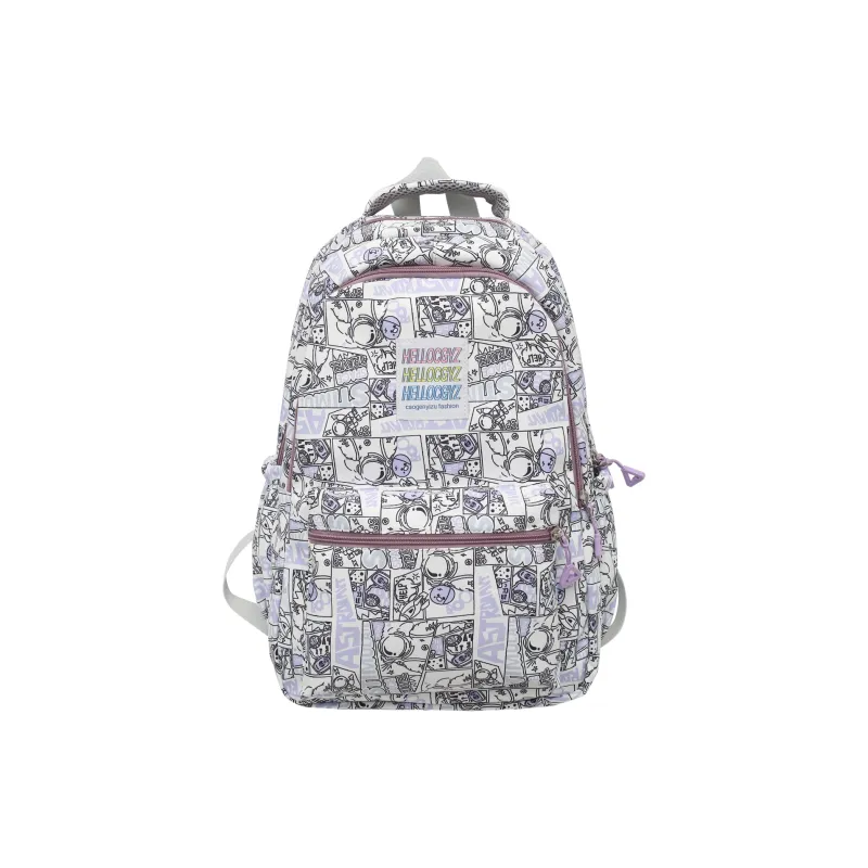 BAODIDAISHU Nylon Backpack Regular Unisex Multicolor-12
