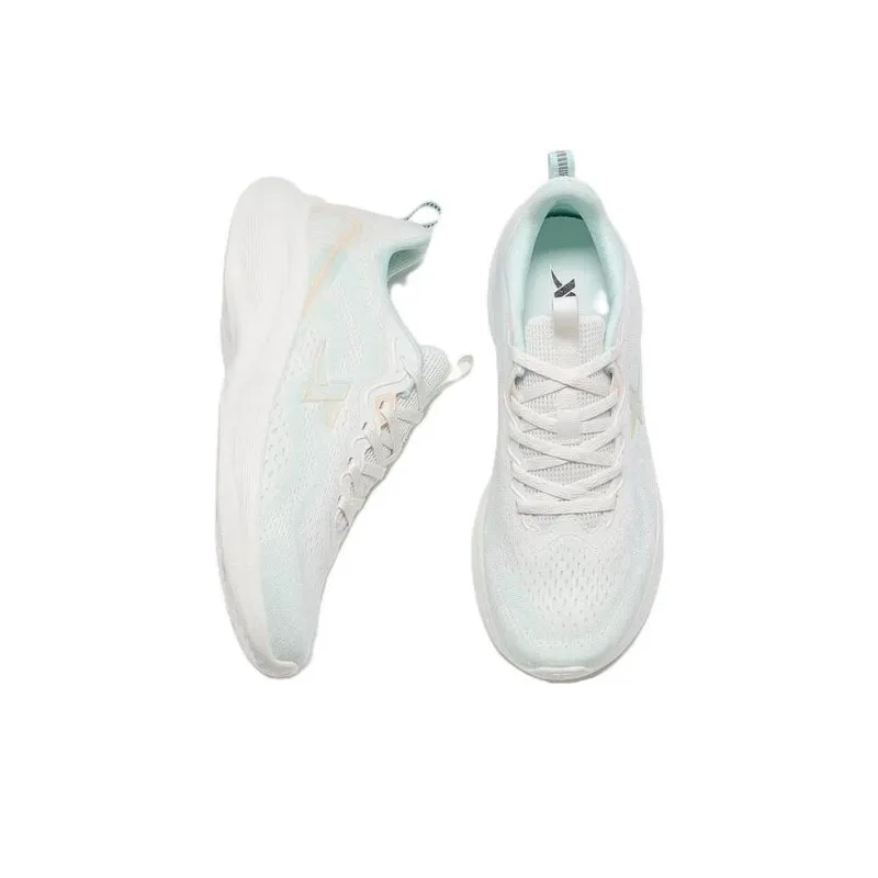 XTEP Cushioning Anti-Slip And Wear-Resistant Low-Top Running Shoes Women's White Green-3