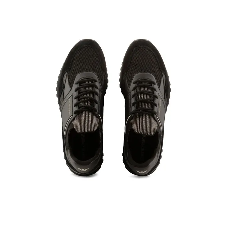 EMPORIO ARMANI Panelled Logo-print Sneakers-4