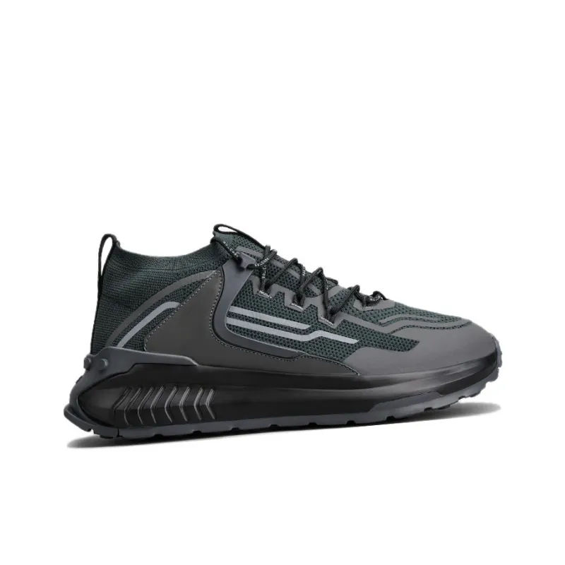 TOD'S Cushioning Wear Resistant Low Top Sports Casual Shoes Men's Black Green-1